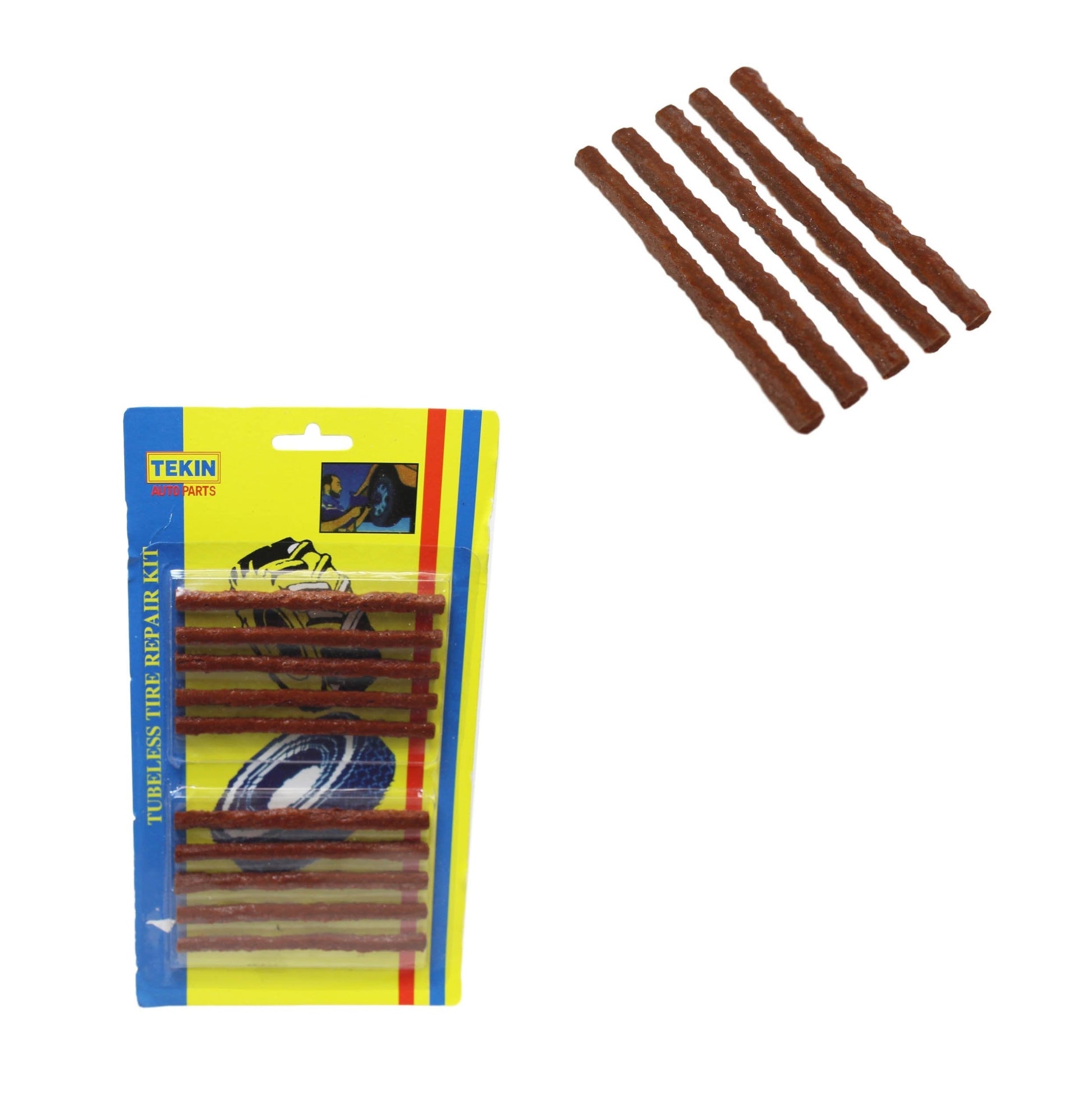 Tubeless Tyre Puncture Repair Strips DIY Outdoor Repair Kit 10 Pack