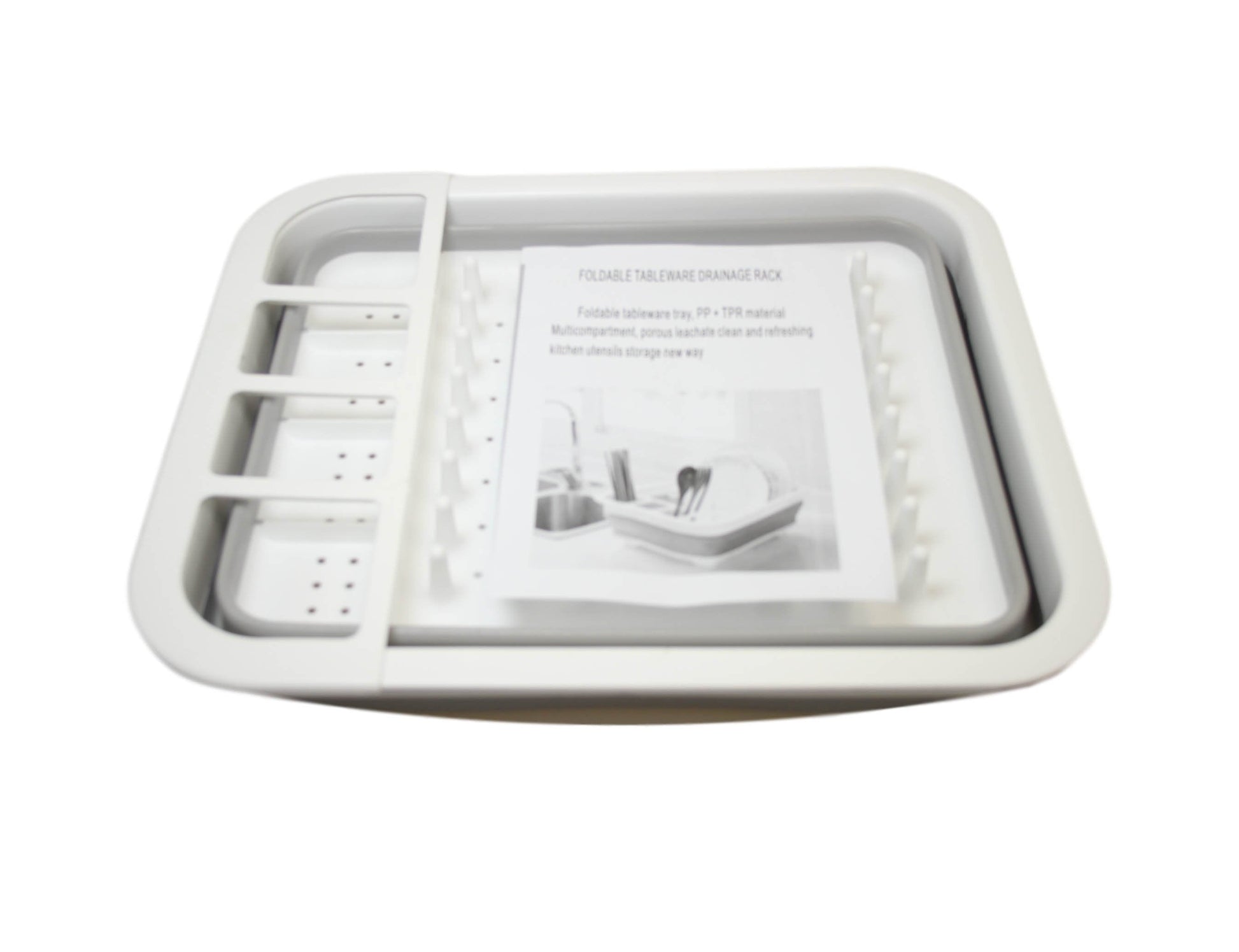 Compact Foldable Silicone Kitchen Sink Dish Drainer 36 x 30 x 10 cm