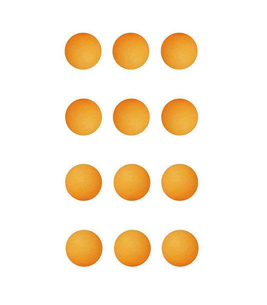 Durable Orange Plastic Table Tennis Ping Pong Balls 35 cm Pack of 12