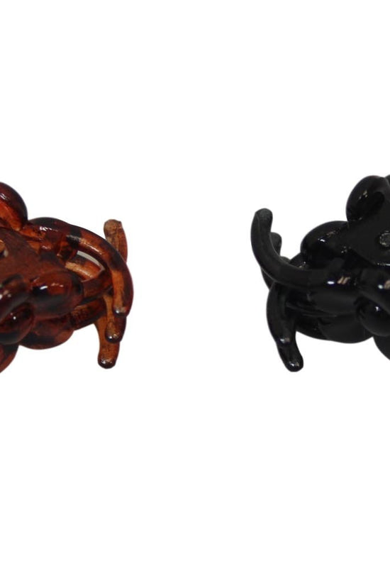 Mini Plastic Hair Clips 1 cm Pack of 8 in Assorted Colors