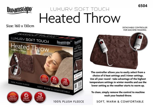 Premium Electric Heated Throw Blanket Cozy Luxury Comfort
