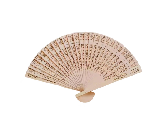 Elegant Chinese Wooden Handheld Folding Hand Fan 35cm