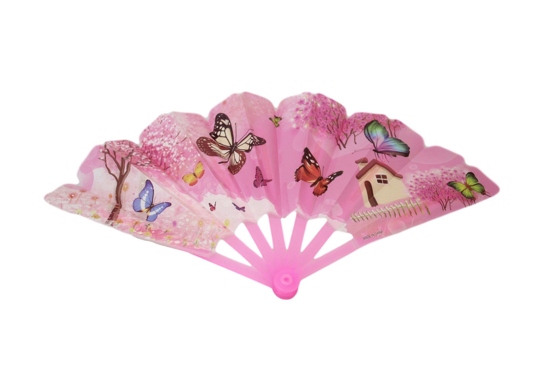Chinese Folding Hand Fan Assorted Designs 24 x 42 cm