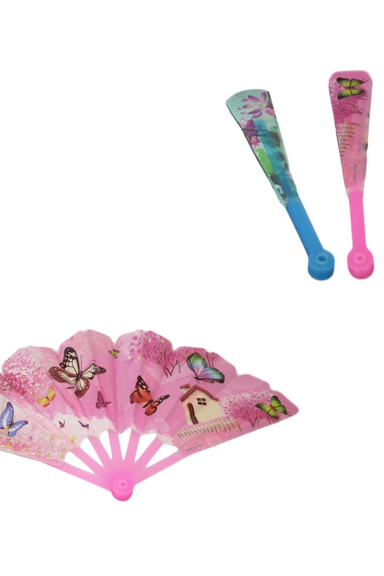 Chinese Folding Hand Fan Assorted Designs 24 x 42 cm
