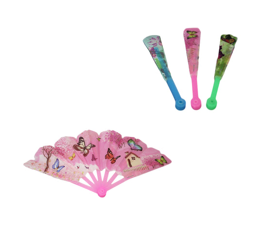 Chinese Folding Hand Fan Assorted Designs 24 x 42 cm