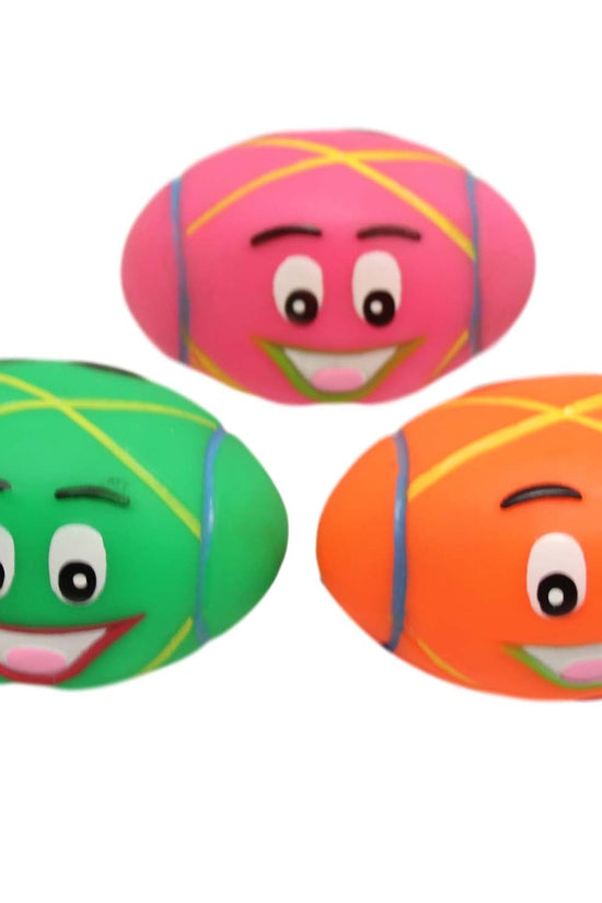 Interactive Pet Dog Toy Squeaky Ball with Fun Dog Design