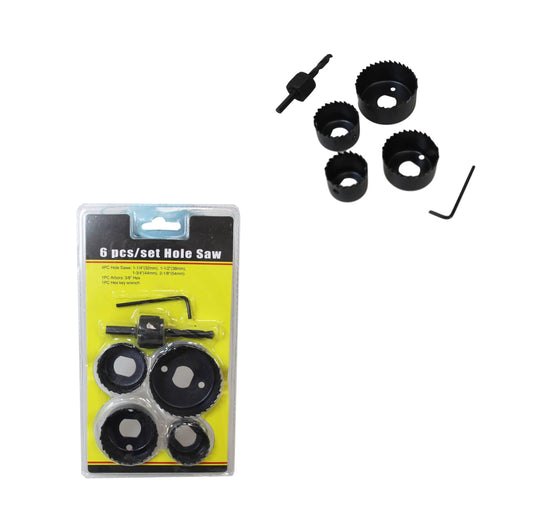 Professional Hole Saw Cutter Set of 6 Premium Tools for Precision Cutting