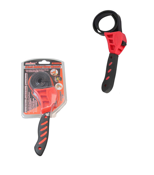 6Inch Rubber Strap Wrench for Versatile Industrial and DIY Use