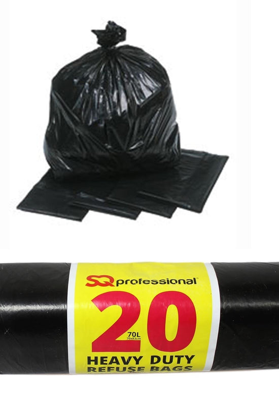 HeavyDuty 70L Refuse Sacks Bin Bags Pack of 20
