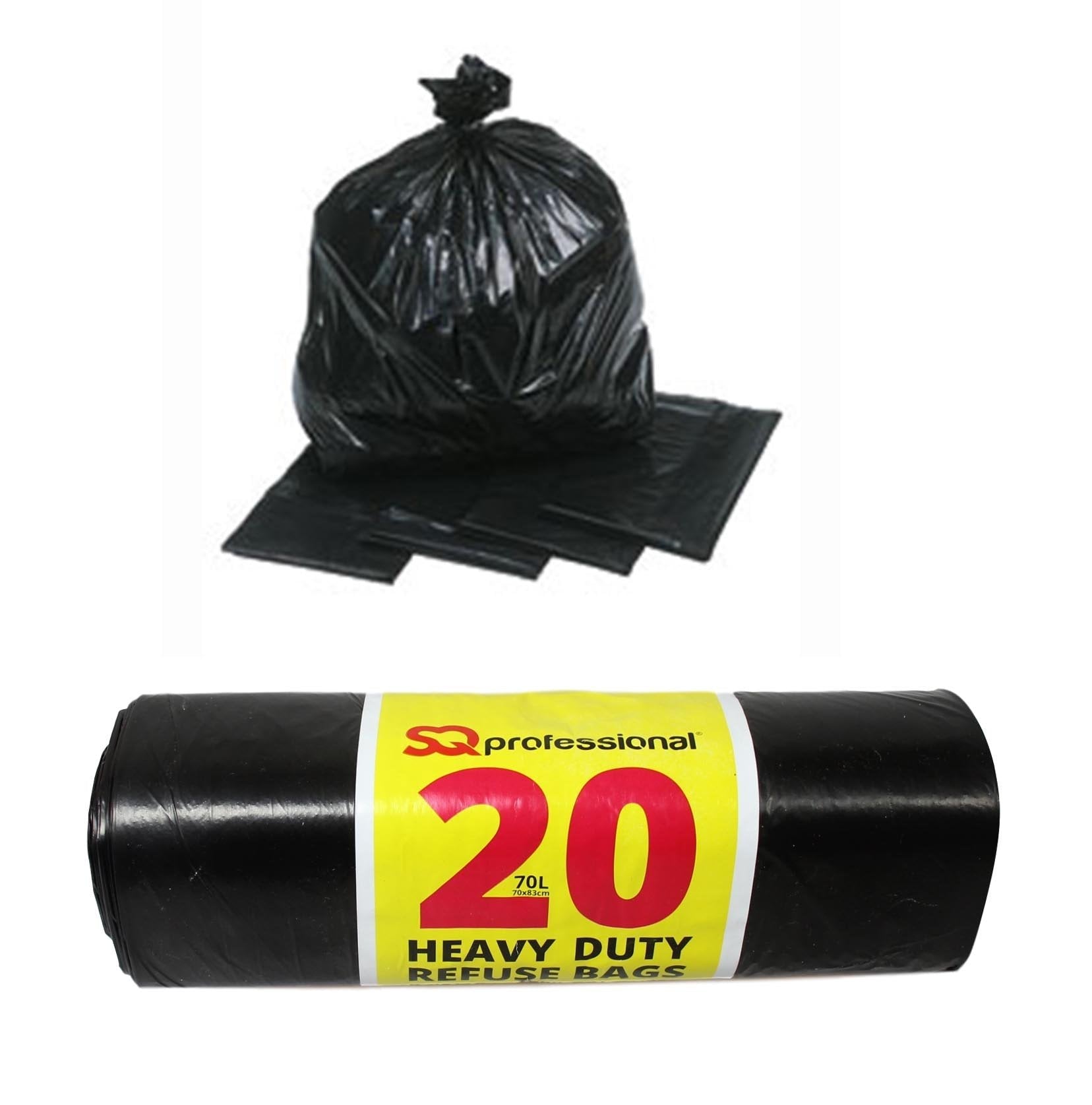 HeavyDuty 70L Refuse Sacks Bin Bags Pack of 20