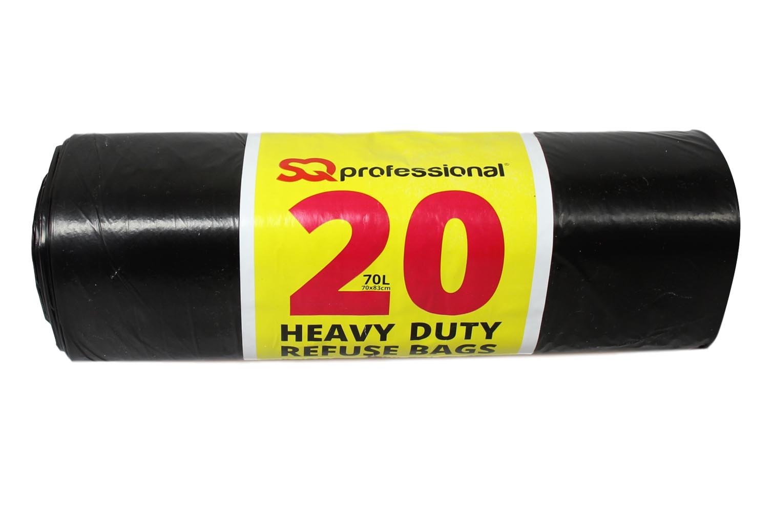 HeavyDuty 70L Refuse Sacks Bin Bags Pack of 20