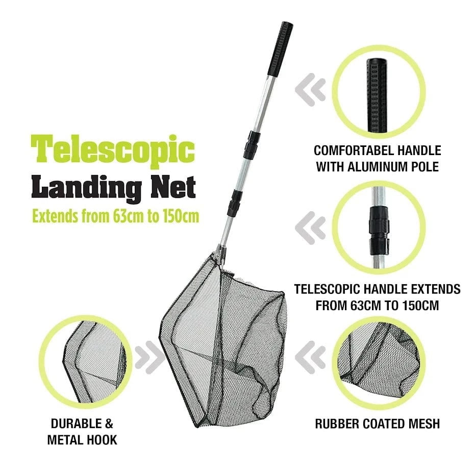 Durable Telescopic Fishing Landing Net with 11lb Loading Capacity