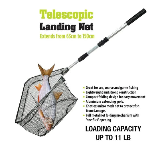 Durable Telescopic Fishing Landing Net with 11lb Loading Capacity