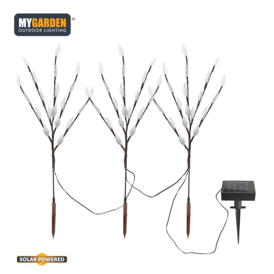 Solar Garden Tree Light 72cm 60 LED Bright White Multicolour