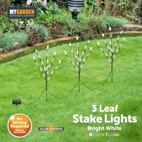 Solar Garden Tree Light 72cm 60 LED Bright White Multicolour