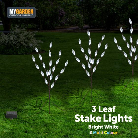 Solar Garden Tree Light 72cm 60 LED Bright White Multicolour