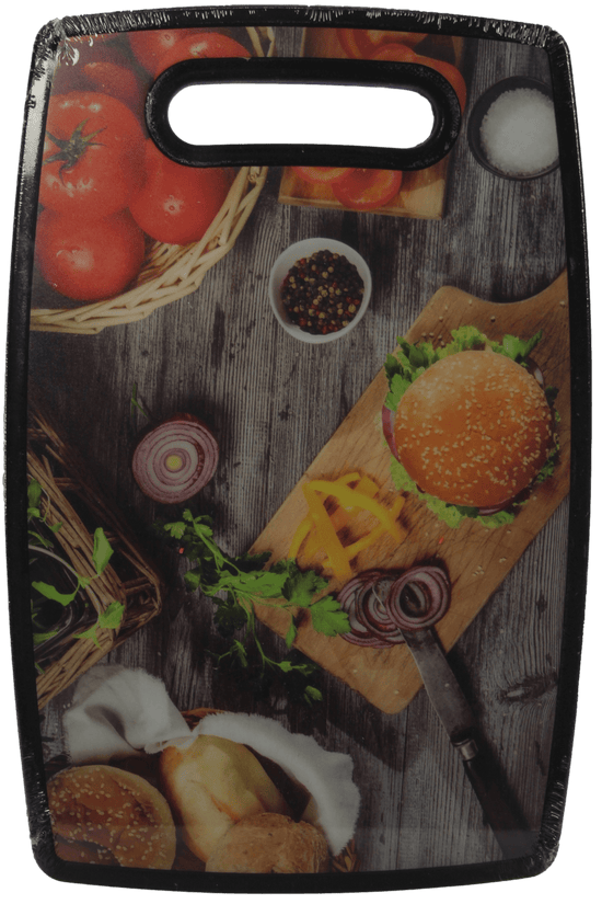 Stylish Printed Plastic Kitchen Chopping Board 198 x 298 cm