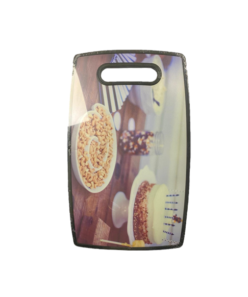 Durable Plastic Kitchen Chopping Board with Stylish Printed Design