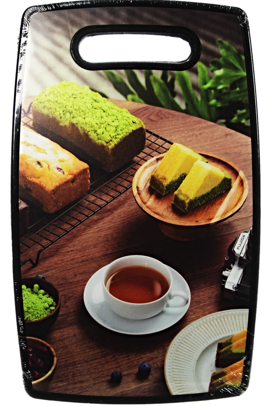 Durable Plastic Kitchen Chopping Board with Stylish Printed Design