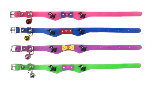Pet Bell Collar for Dogs and Cats Assorted Colors 28cm