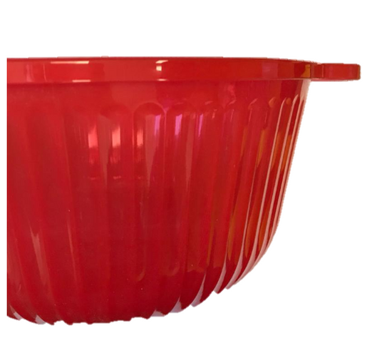 Durable Plastic Bowl with Flat Handle 21 cm Assorted Colors