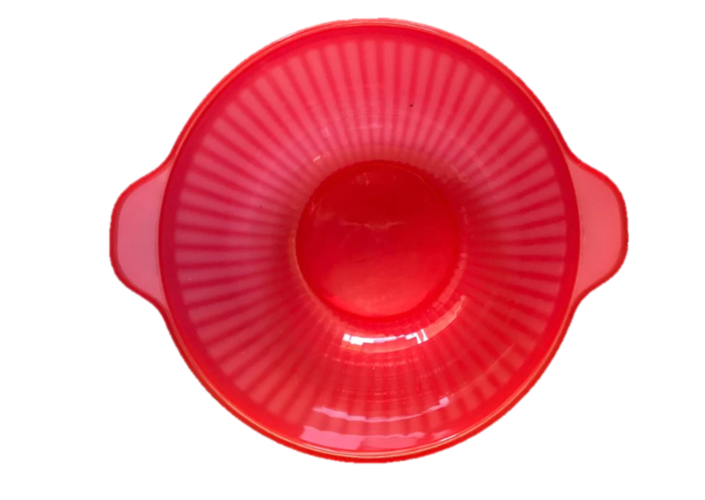 Durable Plastic Bowl with Flat Handle 19 cm Assorted Colours