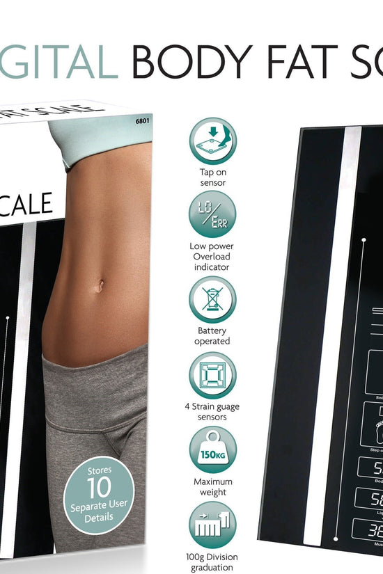 Smart Square Digital Bathroom Body Fat Weighing Scale 28x28cm