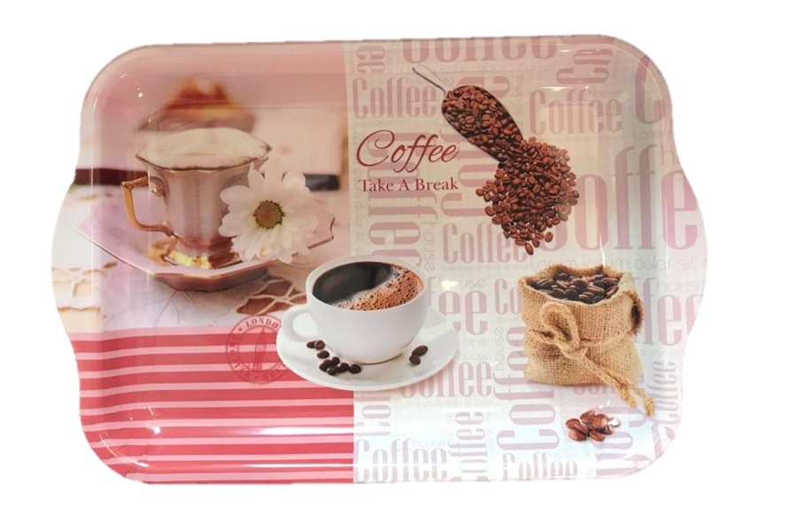 Assorted Plastic Tea Coffee Table Tray 40 x 26 cm