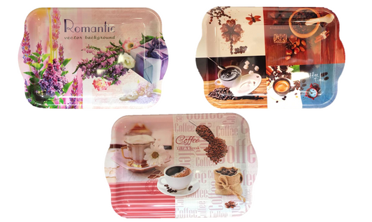 Elegant Plastic Tea Coffee Table Tray Stylish Functional