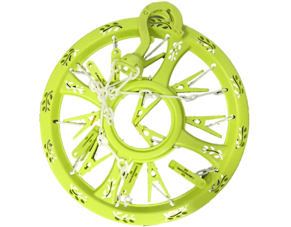 Durable Laundry Peg Hanger Round 29 cm Assorted Colors