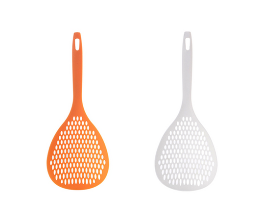 Versatile Large Plastic Colander Sieve Spoon Assorted Colours