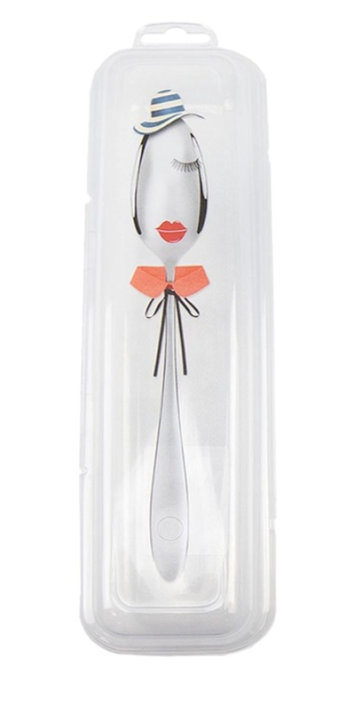 Compact Clear Plastic Cutlery Box for Traveling