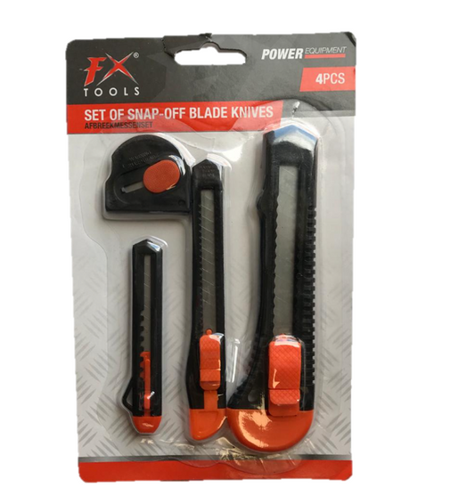 Stanley Knife Set with SnapOff Blade Knives 4 Piece Set