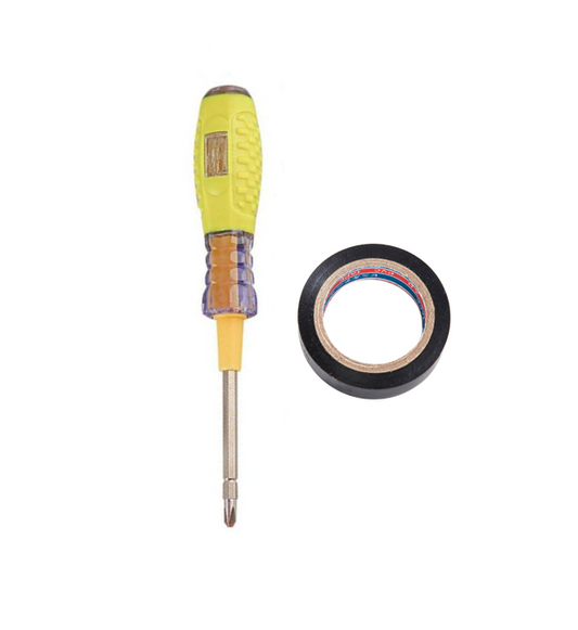 Compact Electrical Voltage Tester Screwdriver with PVC Tape
