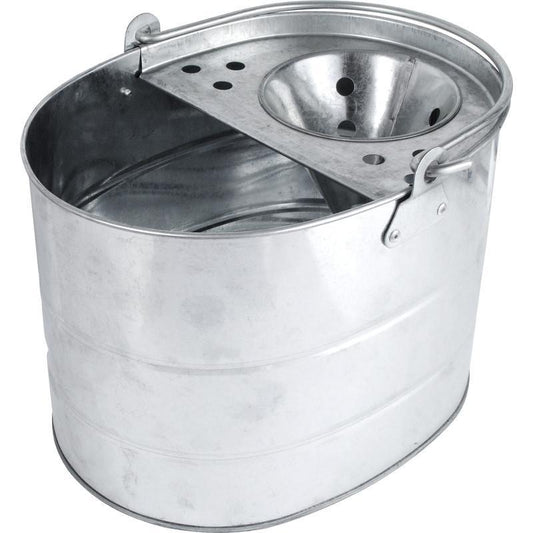 Durable 13L Metal Galvanised Steel Mop Bucket for Efficient Cleaning