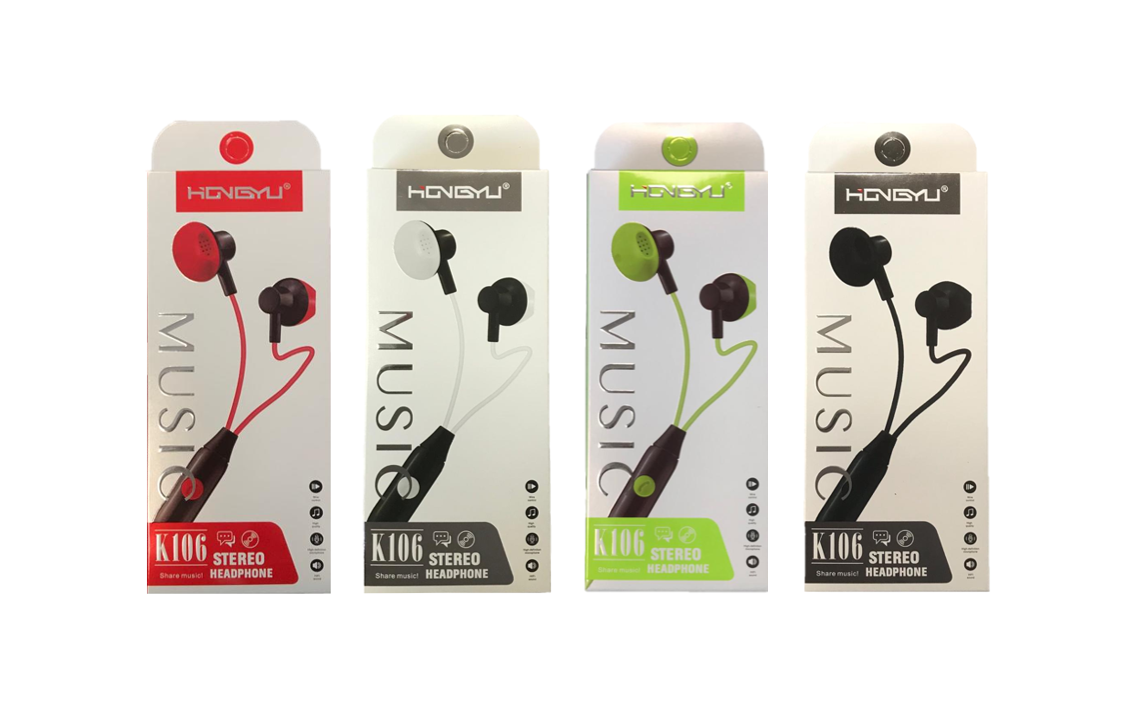 Hongyu K106 Wired Headphones Assorted Colors