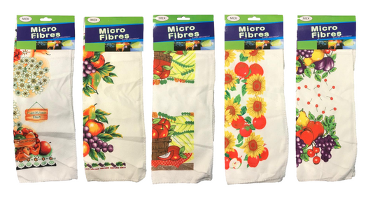 Premium Microfibre Cleaning Cloth with Vibrant Fruit Print 30 x 40 cm