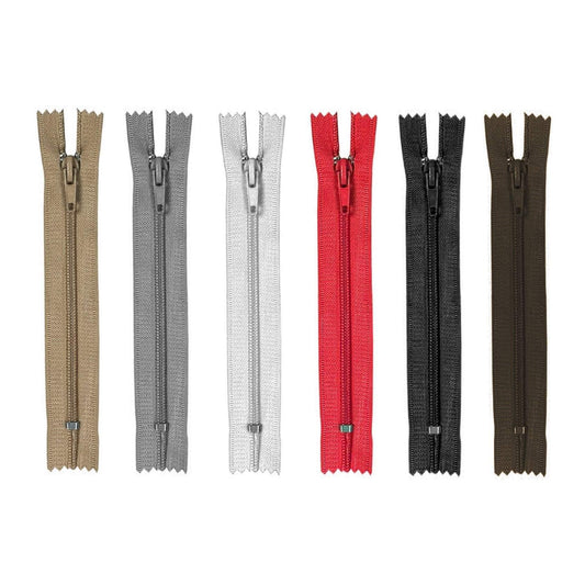 6 Pack Assorted Color Sewing Zippers Open Ended Zipper Set