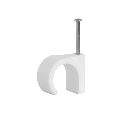 12mm White Cable Clips for Organizing Wires Safely