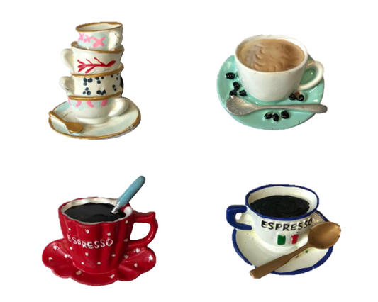 Coffee Espresso Cup Fridge Magnet 5 cm Assorted Designs