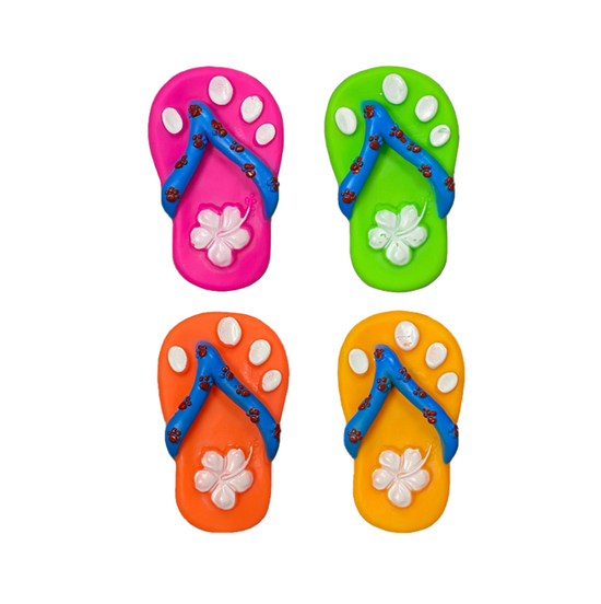 Interactive Pet Dog Toy Squeaky Slipper Flipflop Assorted Colors