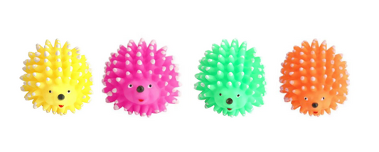 Interactive Squeaky Hedgehog Dog Toy Assorted Colors
