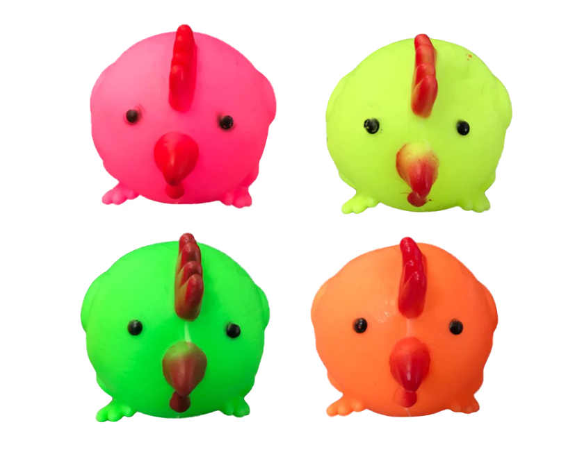 Interactive Squeaky Chicken Dog Toy Assorted Colors