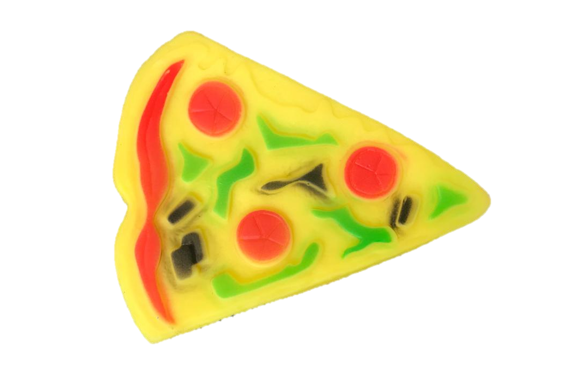 Interactive Pet Dog Toy Squeaky Pizza Slice for Small to Medium Dogs