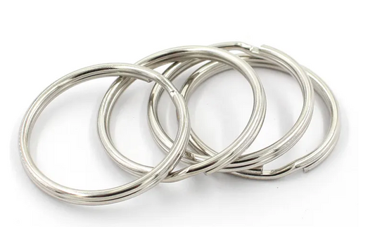 Durable Metal Keyrings 2cm Pack of 12 Premium Quality