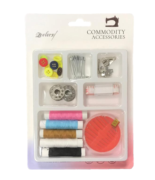 Complete Sewing Kit Set with Assorted Supplies and Measuring Tape