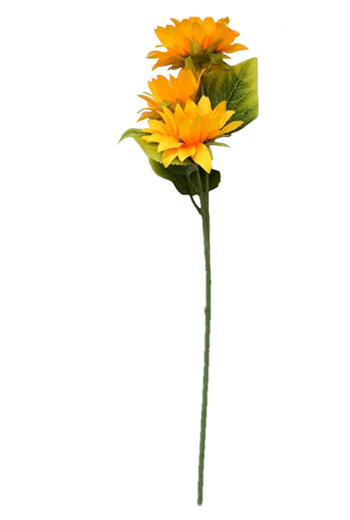 53cm Artificial Yellow Sunflower Stem for Home Decor