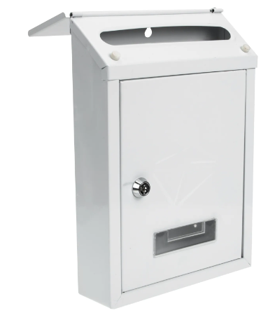 Durable Metal Mail Letterbox in Assorted Colors 260 x 200 x 75 mm