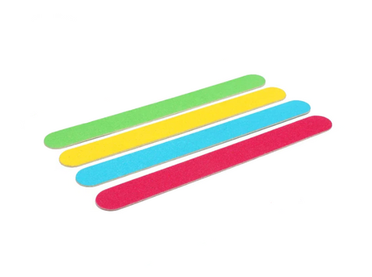 Professional Nail Files Emery Board Pack 18 cm Assorted Colours