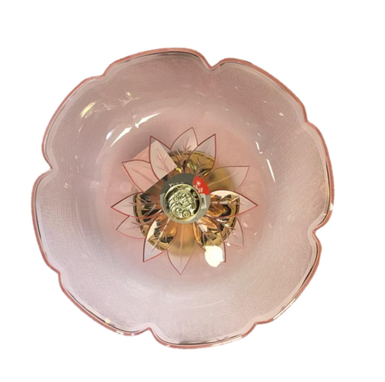 Vibrant Plastic Flower Fruit Bowl 22 x 10 cm Assorted Colors